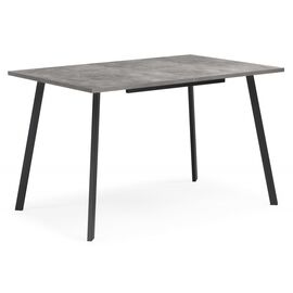 Стол деревянный Кортни 120 (160) x 80 бетон светлый / черный матовый | Интернет магазин мебели и декора LifeDekor