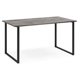 Стол деревянный Лиман 120 х 80 бетон светлый / черный матовый | Интернет магазин мебели и декора LifeDekor