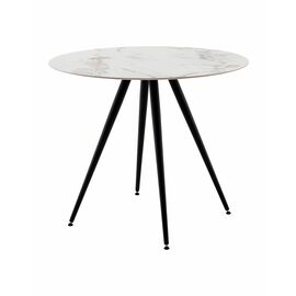 Стол Ники круглый столешница керамика Ice Jade 900 | Интернет магазин мебели и декора LifeDekor