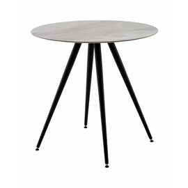 Стол Ники круглый столешница керамика Italian light grey 800 | Интернет магазин мебели и декора LifeDekor