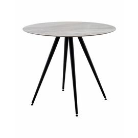 Стол Ники круглый столешница керамика Italian light grey 900 | Интернет магазин мебели и декора LifeDekor