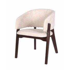 Кресло Милана (темный тон / ткань Т2 - ваниль) | Интернет магазин мебели и декора LifeDekor