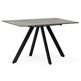 Стол деревянный Keon 116(155,5)x77 раздвижной цемент / черный | Интернет магазин мебели и декора LifeDekor