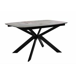 Стол DikLine BK140 Керамика Italian Grey (глянец серый)/подстолье черное/опоры черные | Интернет магазин мебели и декора LifeDekor