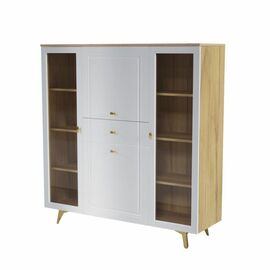 Шкаф-витрина Вега Сапфир 140, белый глянец | Интернет магазин мебели и декора LifeDekor