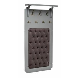 Вешалка настенная Патриция (Серый ясень/ткань V19) | Интернет магазин мебели и декора LifeDekor