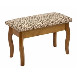 Банкетка из массива березы (ткань Лея/каркас Орех) | Интернет магазин мебели и декора LifeDekor