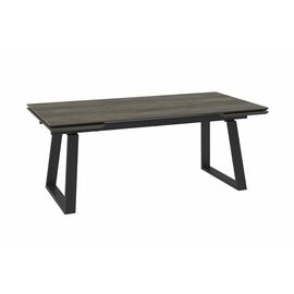 Cтол с керамическим покрытием Chelsy (MILANA) -200 (200+45+45)х98 / Оak vintage premium cer/Черный | Интернет магазин мебели и декора LifeDekor