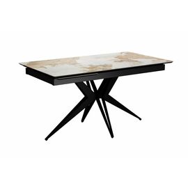 Стол DikLine DKS140 керамика PANDORA глянец, подстолье черное, опоры черные (2уп.) | Интернет магазин мебели и декора LifeDekor