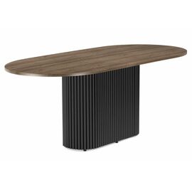 Стол деревянный Барон О 200 х 90 дуб кантри пленка / черный | Интернет магазин мебели и декора LifeDekor