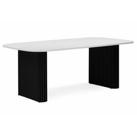 Стол деревянный Бавария B 180 х 90 белая пленка шагрень / черный | Интернет магазин мебели и декора LifeDekor