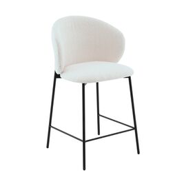 Стул полубарный Блейз букле белый | Интернет магазин мебели и декора LifeDekor