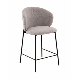 Стул полубарный Блейз букле светло-серый | Интернет магазин мебели и декора LifeDekor