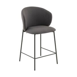 Стул полубарный Блейз велюр серый, каркас серый | Интернет магазин мебели и декора LifeDekor