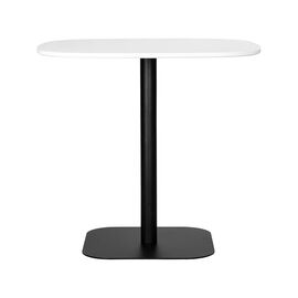 Стол обеденный DOBRIN OTIS, белая столешница, черное основание, Вариант: белая столешница, черное основание | Интернет магазин мебели и декора LifeDekor