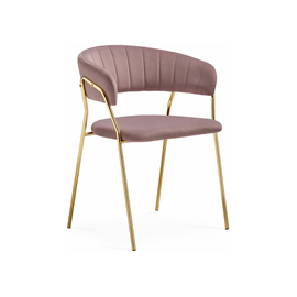 Стул на металлокаркасе Kamelia светло-фиолетовый / золотой | Интернет магазин мебели и декора LifeDekor