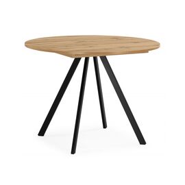 Стол деревянный Карпер 90(120) дуб вотан / черный матовый | Интернет магазин мебели и декора LifeDekor