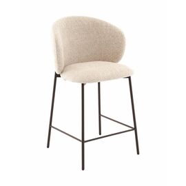 Стул полубарный Блейз букле капучино, каркас серо-коричневый | Интернет магазин мебели и декора LifeDekor