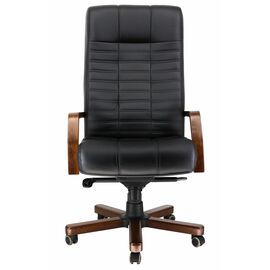 Кресло Everprof Atlant Wood M Кожа Черный | Интернет магазин мебели и декора LifeDekor