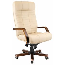 Кресло Everprof Atlant Wood M Кожа Бежевый | Интернет магазин мебели и декора LifeDekor