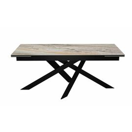 Стол DikLine EKX180, Керамика Venetian Brown Light глянец (К4), опоры черные (2 уп.) | Интернет магазин мебели и декора LifeDekor