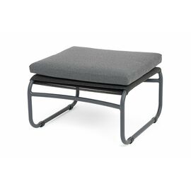 "Ането" пуф плетеный из роупа, каркас алюминий темно-серый (RAL7024) муар, роуп темно-серый круглый | Интернет магазин мебели и декора LifeDekor