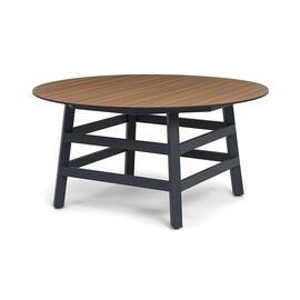 "Рио" стол из HPL круглый Ø160см, H75, цвет столешницы "дуб" | Интернет магазин мебели и декора LifeDekor