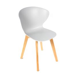 Стул Gracia белый с деревянными ножками | Интернет магазин мебели и декора LifeDekor