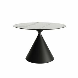 Стол круглый AXIS 120, керамика матовая, белая | Интернет магазин мебели и декора LifeDekor