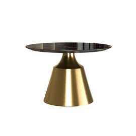 Журнальный стол Lucas 60, керамика глянцевая, черная / опора золото | Интернет магазин мебели и декора LifeDekor