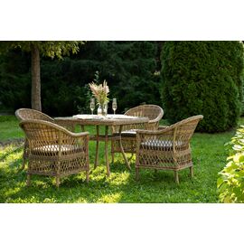 "Сицилия" обеденная группа плетеная, цвет соломенный | Интернет магазин мебели и декора LifeDekor