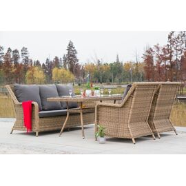 "Гляссе" обеденная группа из искусственного ротанга, цвет соломенный | Интернет магазин мебели и декора LifeDekor