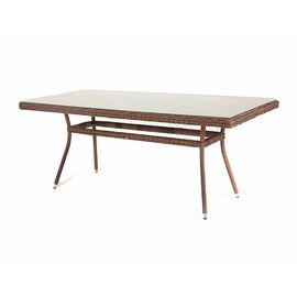 "Латте" плетеный стол из искусственного ротанга 160х90см, цвет коричневый | Интернет магазин мебели и декора LifeDekor