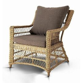 "Гранд Латте" кресло из искусственного ротанга, цвет соломенный | Интернет магазин мебели и декора LifeDekor