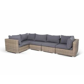 "Лунго" трансформирующийся диван из искусственного ротанга, цвет соломенный | Интернет магазин мебели и декора LifeDekor