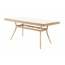 "Латте" плетеный стол из искусственного ротанга 160х90см, цвет соломенный | Интернет магазин мебели и декора LifeDekor