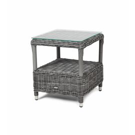 "Форио" столик кофейный из искусственного ротанга, цвет графит | Интернет магазин мебели и декора LifeDekor