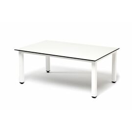 "Канны" журнальный столик из HPL 95х60, H40, каркас светло-серый (RAL7035), цвет столешницы "молочный" | Интернет магазин мебели и декора LifeDekor