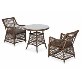 "Эспрессо–80 L" обеденная группа плетеная, цвет коричневый | Интернет магазин мебели и декора LifeDekor