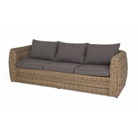"Кальяри" диван из искусственного ротанга (гиацинт) трехместный, цвет соломенный | Интернет магазин мебели и декора LifeDekor