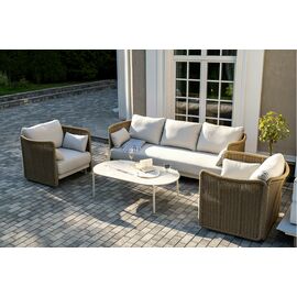 "Аликанте" лаунж-зона из искусственного ротанга, цвет соломенный | Интернет магазин мебели и декора LifeDekor