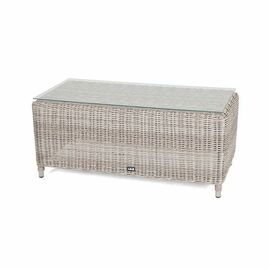 "Кон Панна" столик журнальный из искусственного ротанга, цвет бежевый | Интернет магазин мебели и декора LifeDekor