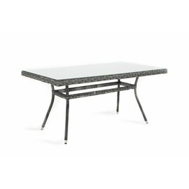 "Латте" плетеный стол из искусственного ротанга 160х90см, цвет графит | Интернет магазин мебели и декора LifeDekor