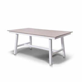 "Сан Ремо" стол обеденный из ДПК, каркас алюминиевый | Интернет магазин мебели и декора LifeDekor