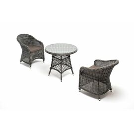 "Эспрессо–80 R" обеденная группа плетеная, цвет графит | Интернет магазин мебели и декора LifeDekor