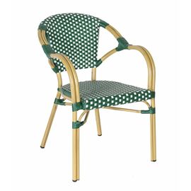 "Кабри" плетеный стул из искусственного ротанга, цвет зеленый | Интернет магазин мебели и декора LifeDekor