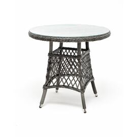 "Эспрессо" плетеный круглый стол, диаметр 80 см, цвет графит | Интернет магазин мебели и декора LifeDekor