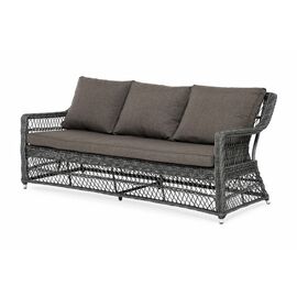 "Гранд Латте" диван трехместный из искусственного ротанга, цвет графит | Интернет магазин мебели и декора LifeDekor