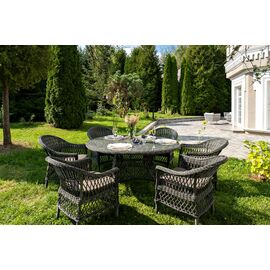 "Эспрессо–150 S" обеденная группа плетеная, цвет графит | Интернет магазин мебели и декора LifeDekor