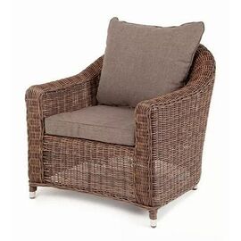"Кон Панна" кресло из искусственного ротанга, цвет коричневый | Интернет магазин мебели и декора LifeDekor